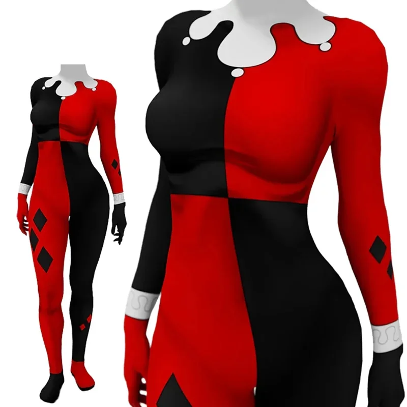 SN88 Suicide Harley Cosplay Squad Girls Quinn disfraz superhéroe mujer mono 3D impreso LICRA Zentai traje disfraz de Halloween