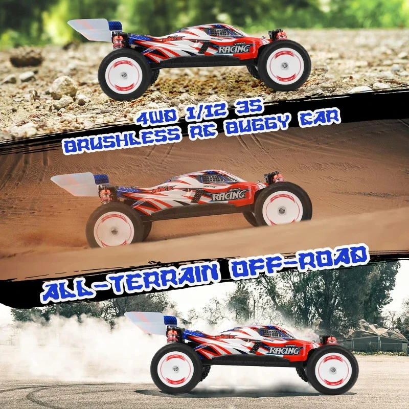 1/12 Fast RC Cars WLtoys 124008 2000mah 4x4 3s Brushless RC Buggy Cars with Independent ESC RC Car Truck Remote Control Cars