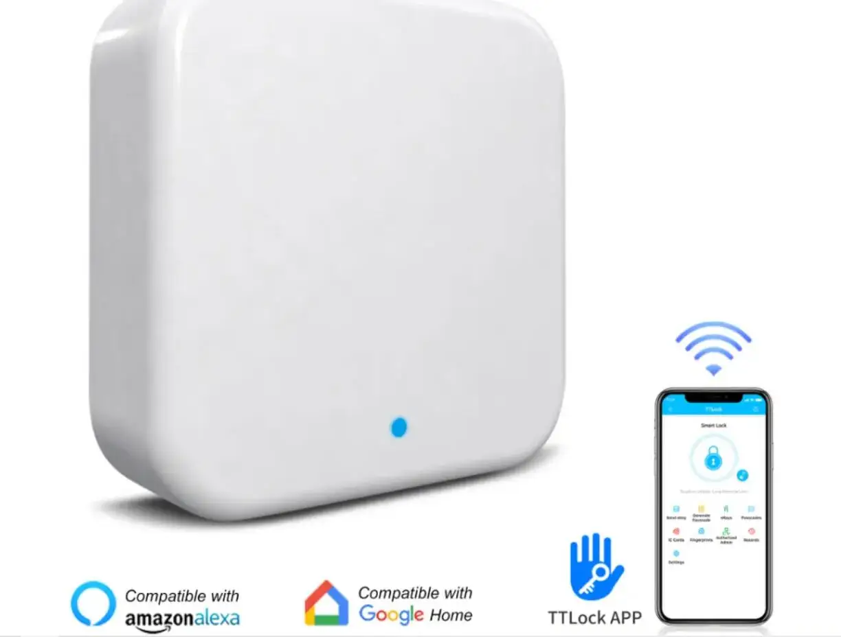 TTLOCK draadloze G2 Wifi Gateway voor Smart vingerafdruk Deurslot BT TTlock Telefoon Afstandsbediening SLOT Ontgrendelen BT naar Wifi Converter