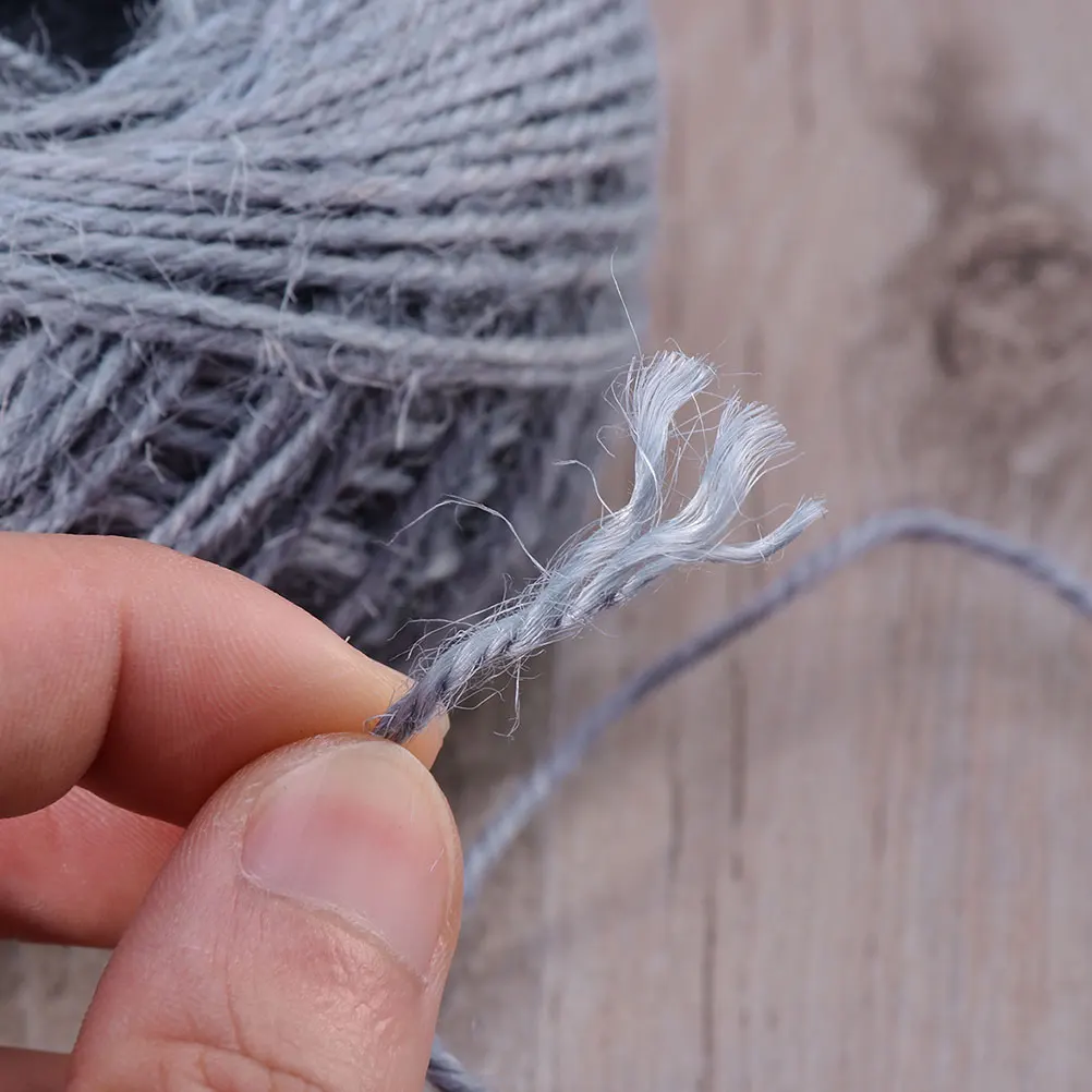 

3 Pcs Colored Twine Hemp Rope Gift Ribbon Jute Natural Artificial Grey for Gifts