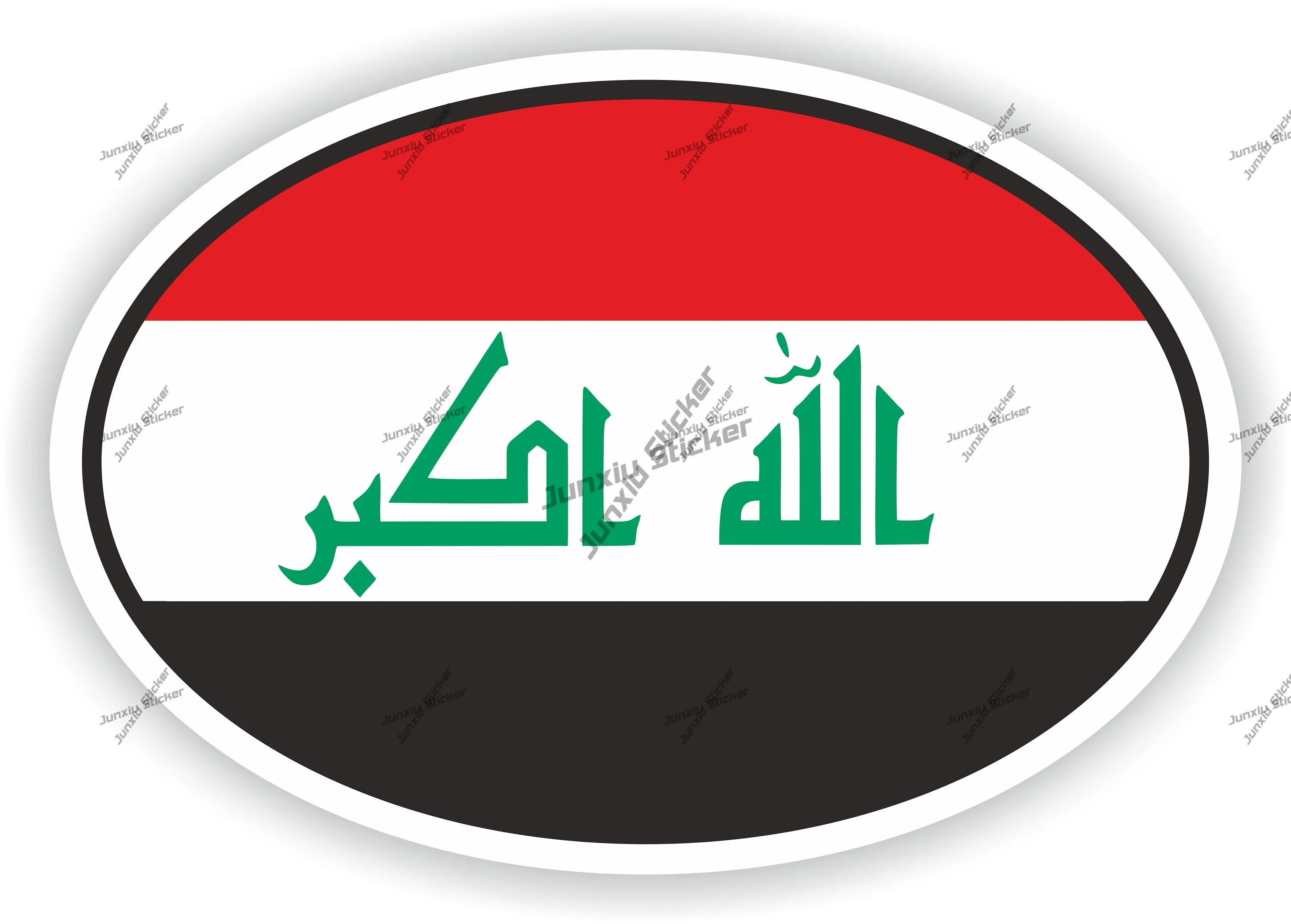 

Флаг Ирака, овальная наклейка, ПВХ, аксессуары для лодок, стиль для автомобиля, наклейки на переднее лобовое стекло, мотоциклетный шлем, наклейка, аксессуары, забавные