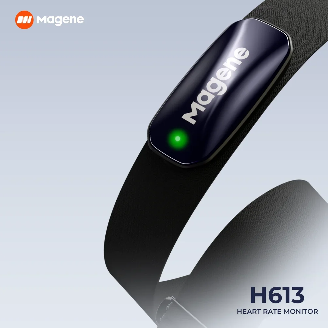 Bild 5: Magene Herzfrequenzmesser H613 Herzfrequenzsensor 3-Kanal Bluetooth wiederaufladbar geteilter Brustgurt Gesundheits-App kompatibel Zwift