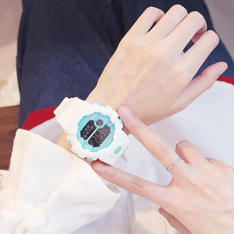 Watch for Female High School Students Korean Edition Minimalist Trendy  Sports Male Harajuku Academy Style Electronic Watch