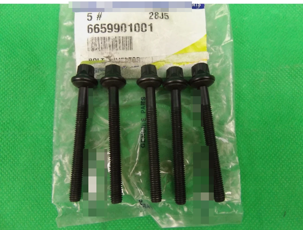 5PCS/Set Fuel Injector Repair Kit (bolt + Washer) For Ssangyong Rexton 6659901001+6650170060