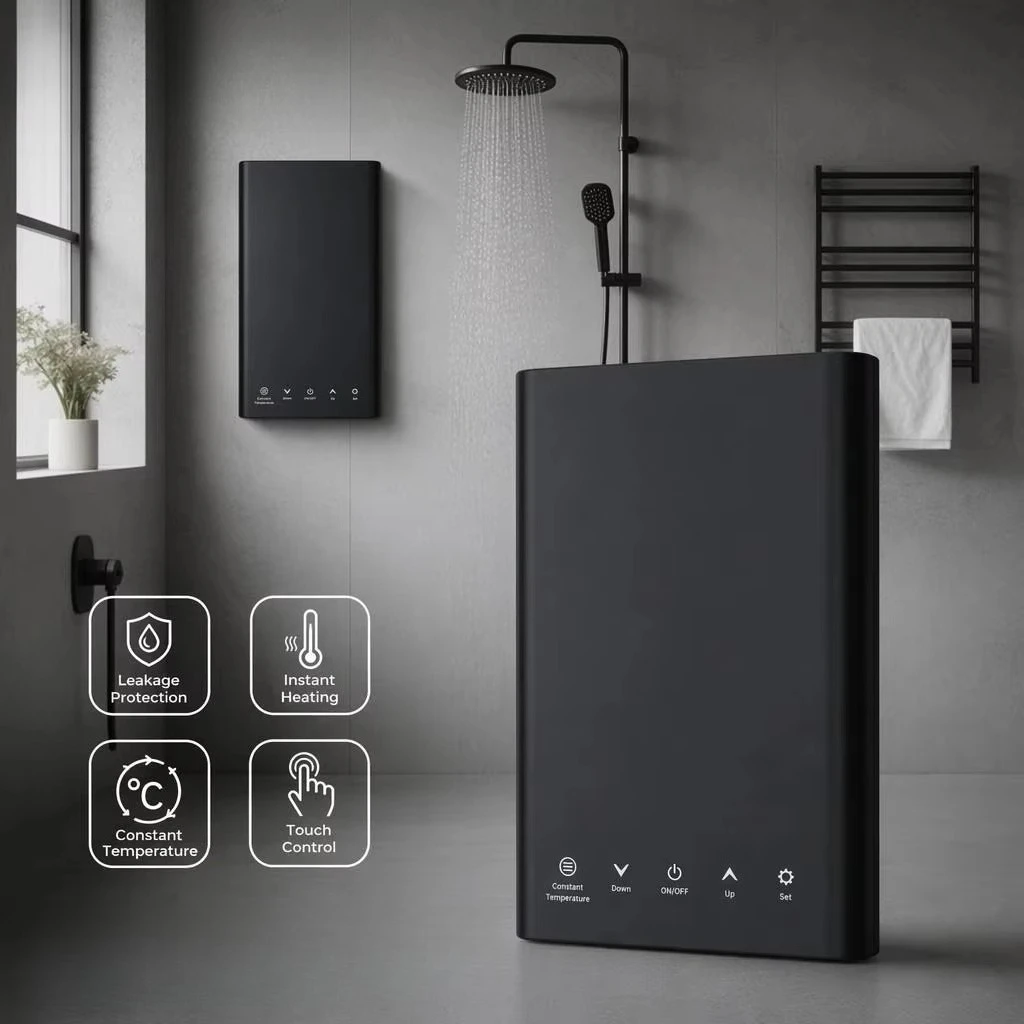 8800W High-Power Instant Electric Water Heater 6-Level Adjustable Tankless Smart Shower for Large Bathroom