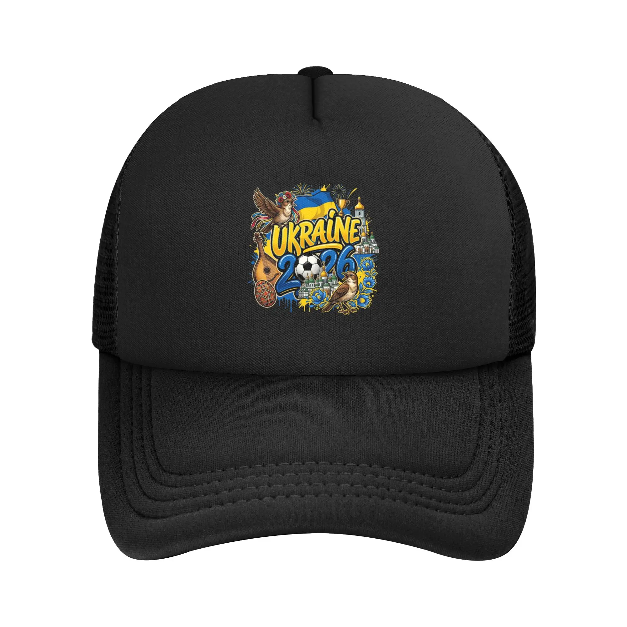 Ukraine Football Match 2026 Mesh Baseball Cap Adult Casual Trucker Worker Cap Breathable Summer Trucker Hat