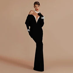 Thinyfull 2025 Prom Evening Dresses Black Mermaid Off The Shoulder Party Dress Formal Cocktail Gowns Saudi Arabia Customized