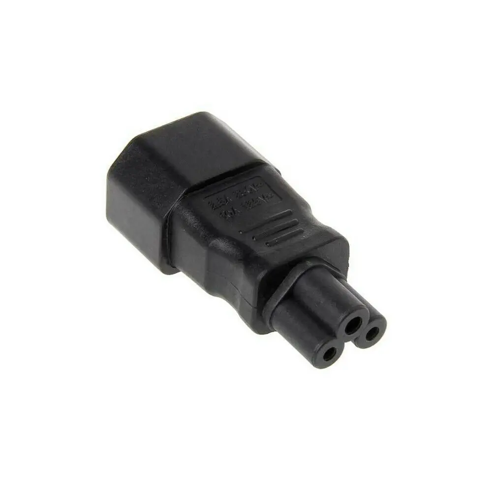 IEC 320 Female Straight Power Plug Converter Adapter C14 3-Pin Male to C5 3-Pin