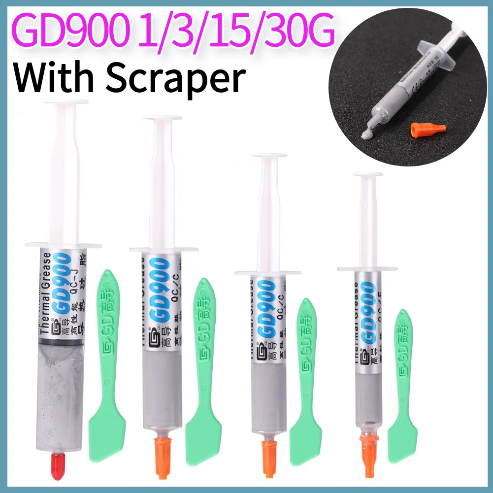 GD900 Silicone Thermal Paste Net Weight 30 Grams Heat Sink Compound Heat-dissipating Silicone Paste for CPU GPU