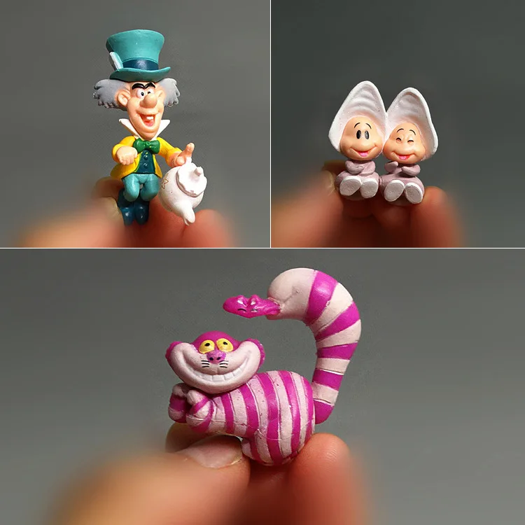 Figuras de acción de la película Disney, muñecos de Anime de 3 estilos, Alicia en el país de las Maravillas, gato de Cheshire, conejo blanco, Sombrero Loco, ostra joven, regalos