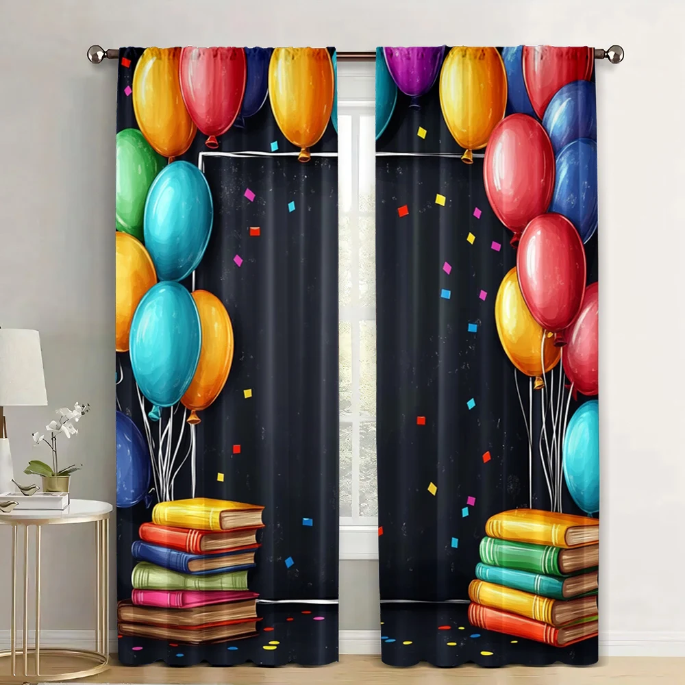 

2pc, Graduation Party Theme Popular Photography Curtain Welcome back to school_58 Durable 100% Polyester Fabric,Without