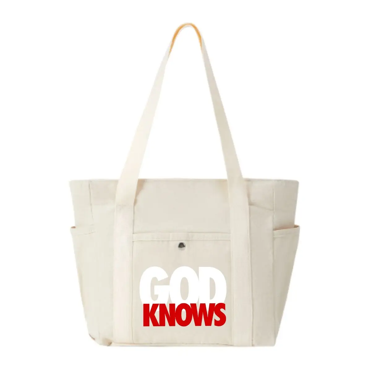 God Knows Text Unisex Multi-Pocket Shoulder Bag Minimalist Versatile Crossbody Bag