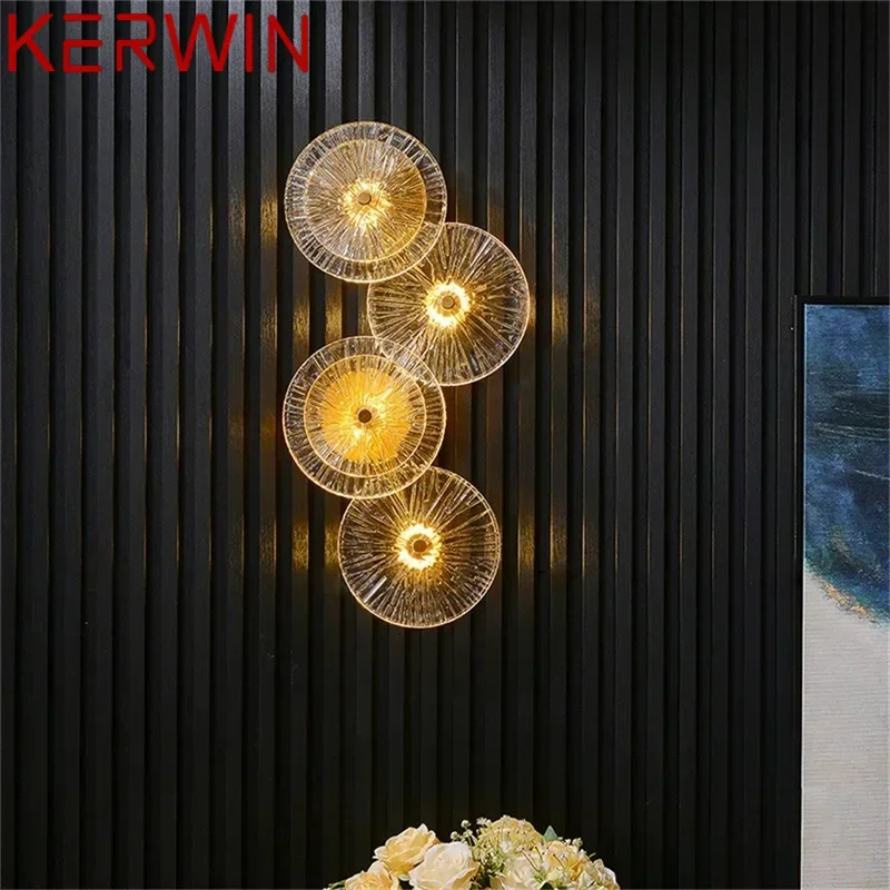 KERWIN Postmodern Sconces Lamp Luxury Creative Round Design LED Indoor Light Fixtures Wall Mount