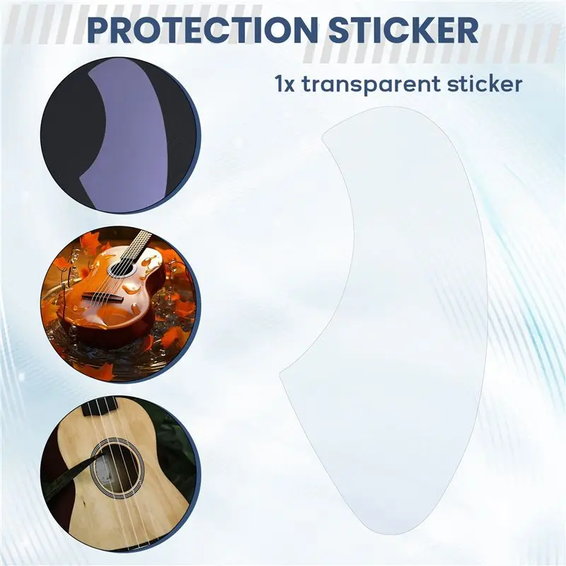 ABKV-Ultra-Thin Ukulele Pickguard Guitar Scratch Plate Invisible Pick Guard Transparent Ukulele Mini Guitarra Protection Sticker
