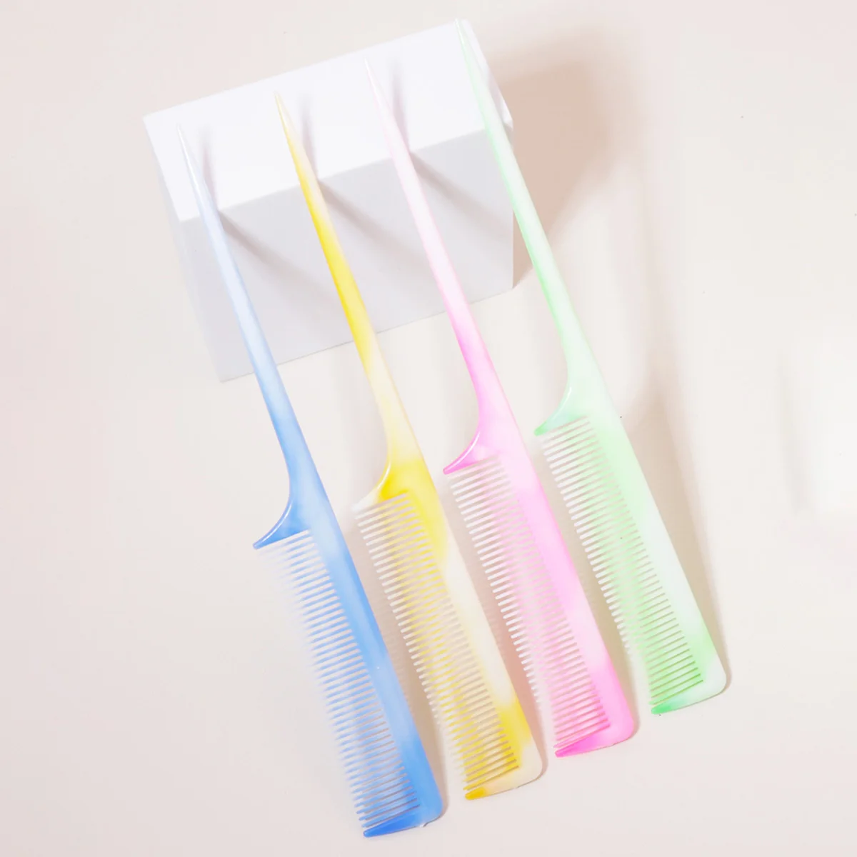 Set di 4 pettini colorati a coda affilata, pettine a coda di topo, pettine per lo Styling, parrucchiere a casa da uomo e da donna