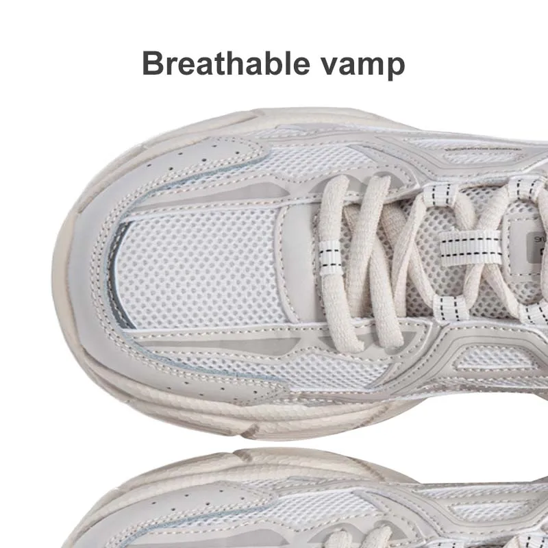 Baasploa Women Running Shoes Lightweight Breathable Sport Shoes Female Comfort White Casual Sneakers Height Increase Cushioning image 5