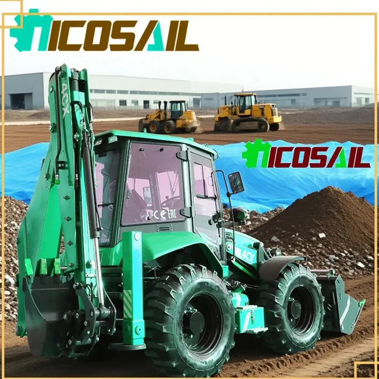 يتم تجهيز حفارة الحفار ذات العجلات الأكثر مبيعًا مع محمل أمامي مكونًا من مكونات المحرك الأساسية