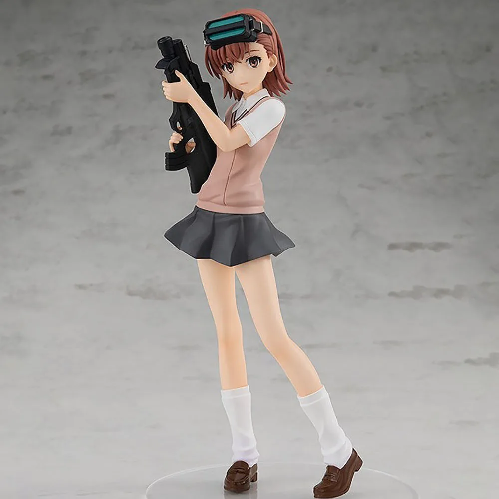 17 سنتيمتر أنيمي مؤشر سحري معين ميساكا ميكوتو السكك الحديدية فتاة أنيمي الشكل البلاستيكية عمل أرقام نموذج أنيمي الكرتون لعبة مجسمة هدية