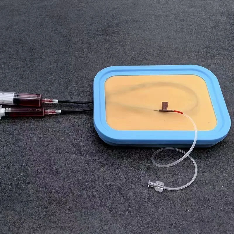 Venipuncture Training Kit Silicone Vein Blood Collection Practice Module Nurse and Medical Student Injection Training Model Includes Blood Collection Tube, Syringe, Blood Collection Needle, Simulated Blood, Measuring Cup, and Complete Set of Consumables. Venous Infusion and Blood Collection Practice Teaching Tools view 6