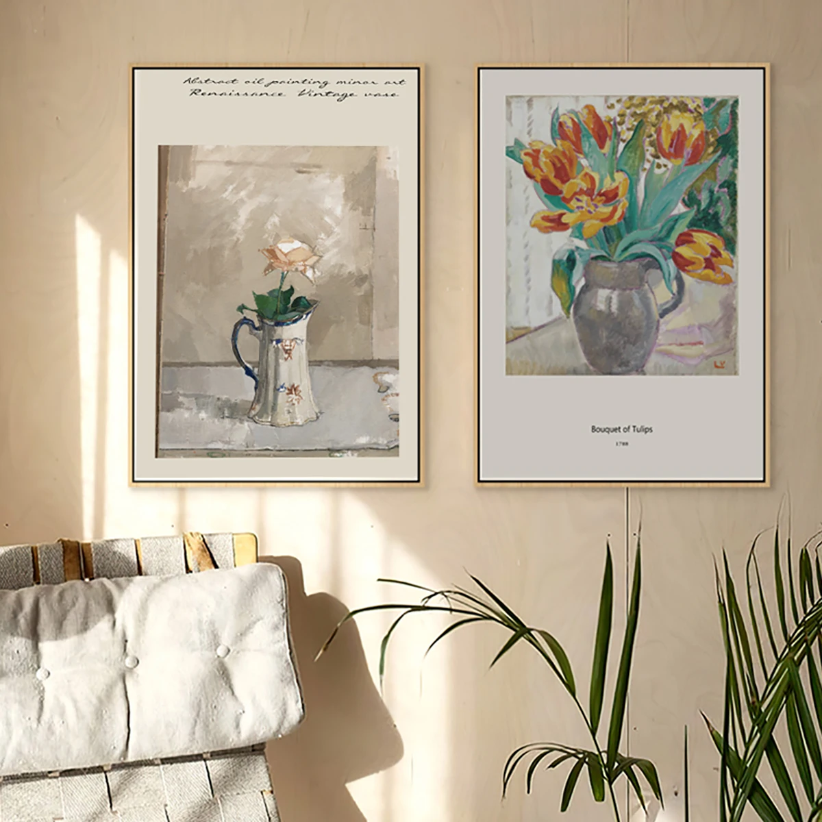 Retro Vase Flowers Posters Prints Gallery Wall Art Abstract Canvas Painting Nordic Picture For Living Room Home Decor