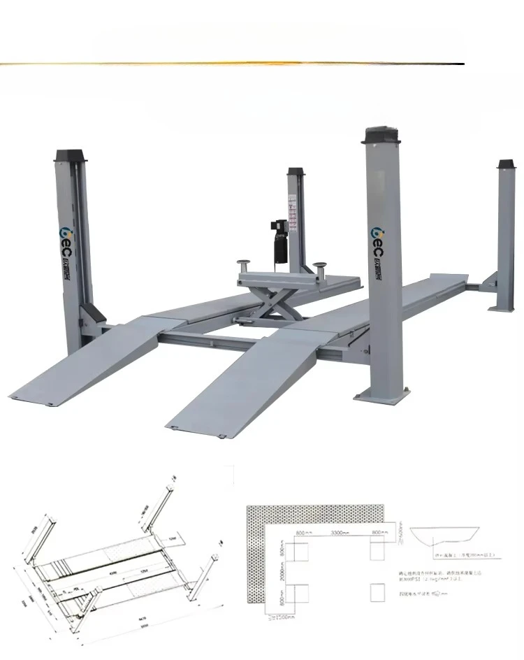 Car parking lift, garage 4 rear alignment lift