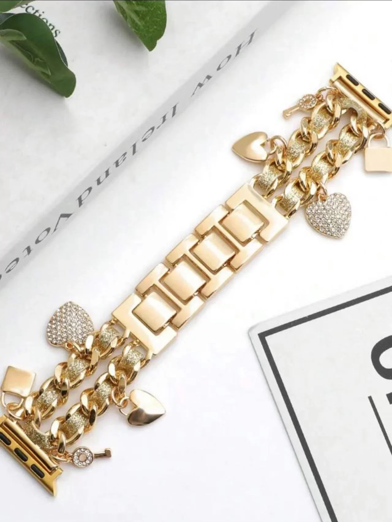 Красивый металлический кожаный браслет Bilng для Apple Watch серии S10/8/7/6/3/4/5/9 40 мм 41 мм 38 мм 42 мм 44 мм 45 мм 46 мм ремешок