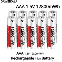 2024 New AAA Rechargeable Battery 1.5V 12800mWh li-ion battery for remote control mouseElectric toy battery + charger
