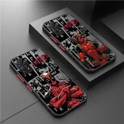 Phone Case for Xiaomi Redmi Note 11 Pro 10S 12 11T 8T 11S 12S 8 Pro 7 9S 9 10 Pro 12 Marvel Deadpool Matte Back Silicone Cover