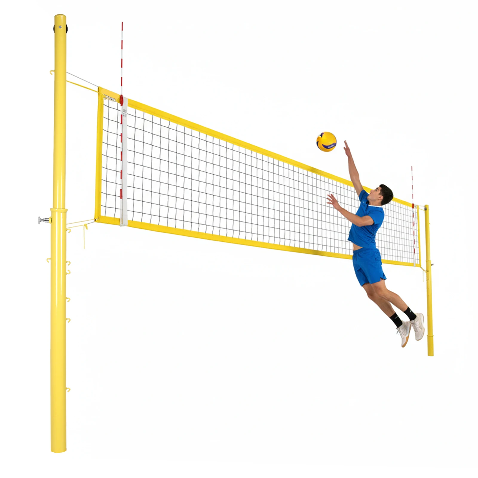 

Опора для бадминтонной сетки, втыкаемая в землю, сверхпрочная, регулируемая по высоте (от 1,5 м до 2,4 м), для взрослых, стадионов и садов