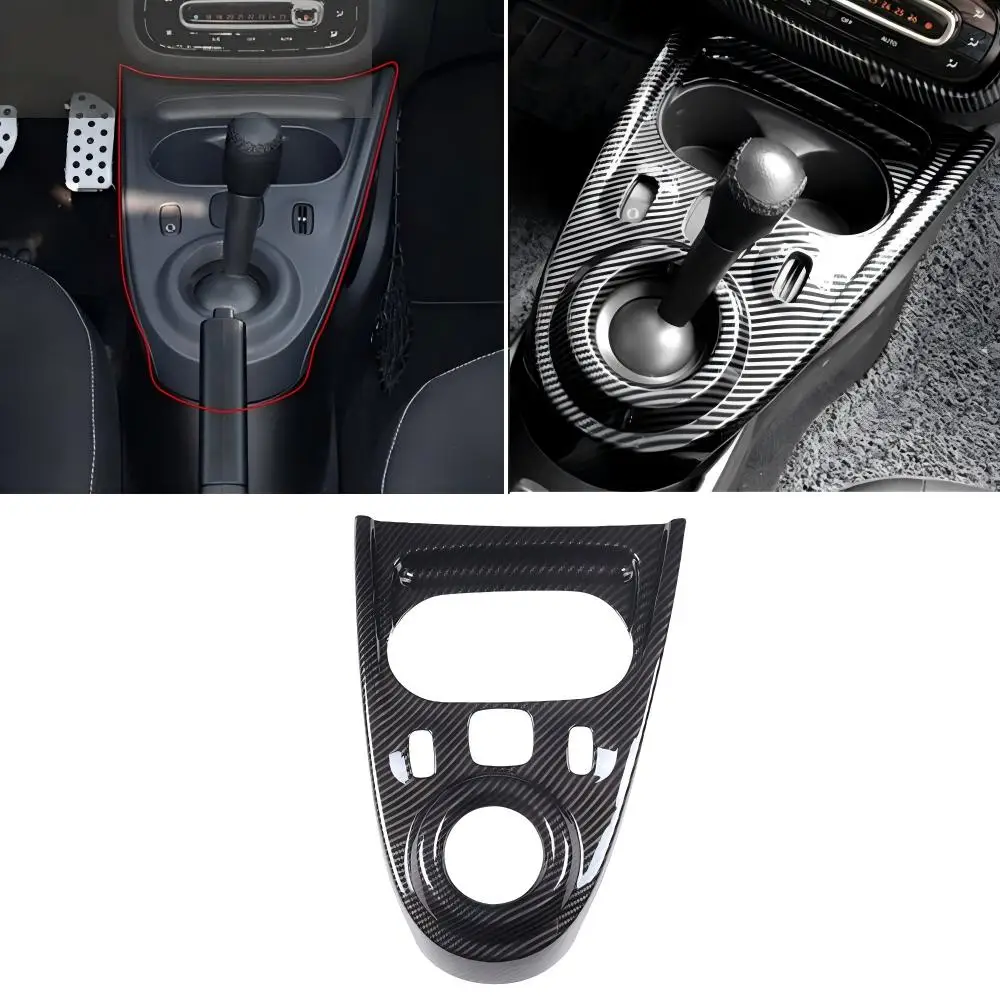 

Car Gear Shift Panel Decorative Cover Modification Interior Parts For Mercedes Smart Fortwo Forfour 453 2016-21 Car Accessories