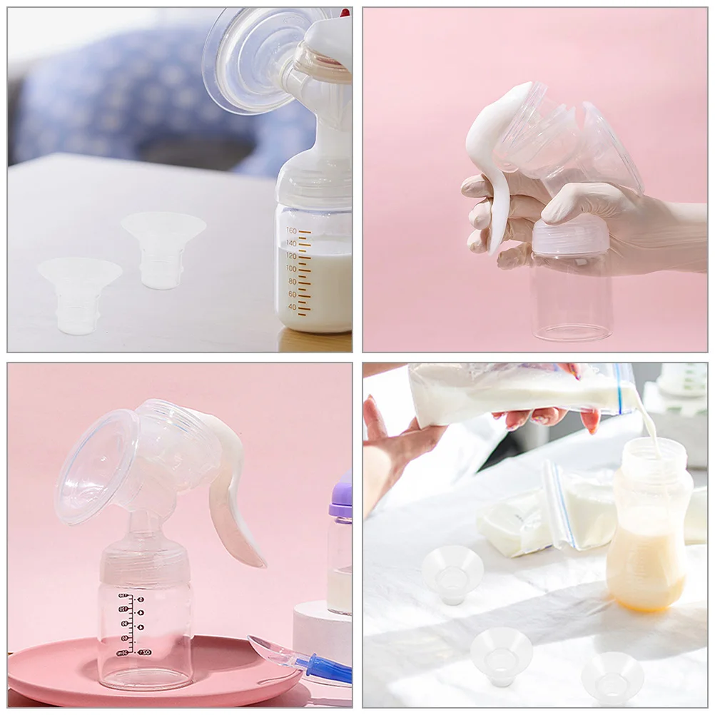 

2pcs Silicone Flange Inserts For Breast Pump Reusable Wearable Replacement Parts Clear Insert Kit Breastfeeding Supplies