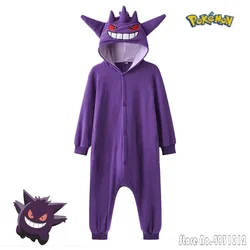 Child Pokemon Costume Kids Clothes Cosplay Christmas Gift Boys Gengar Onesie Kigurumis Full Body Pijama Anime One-Piece Pajamas