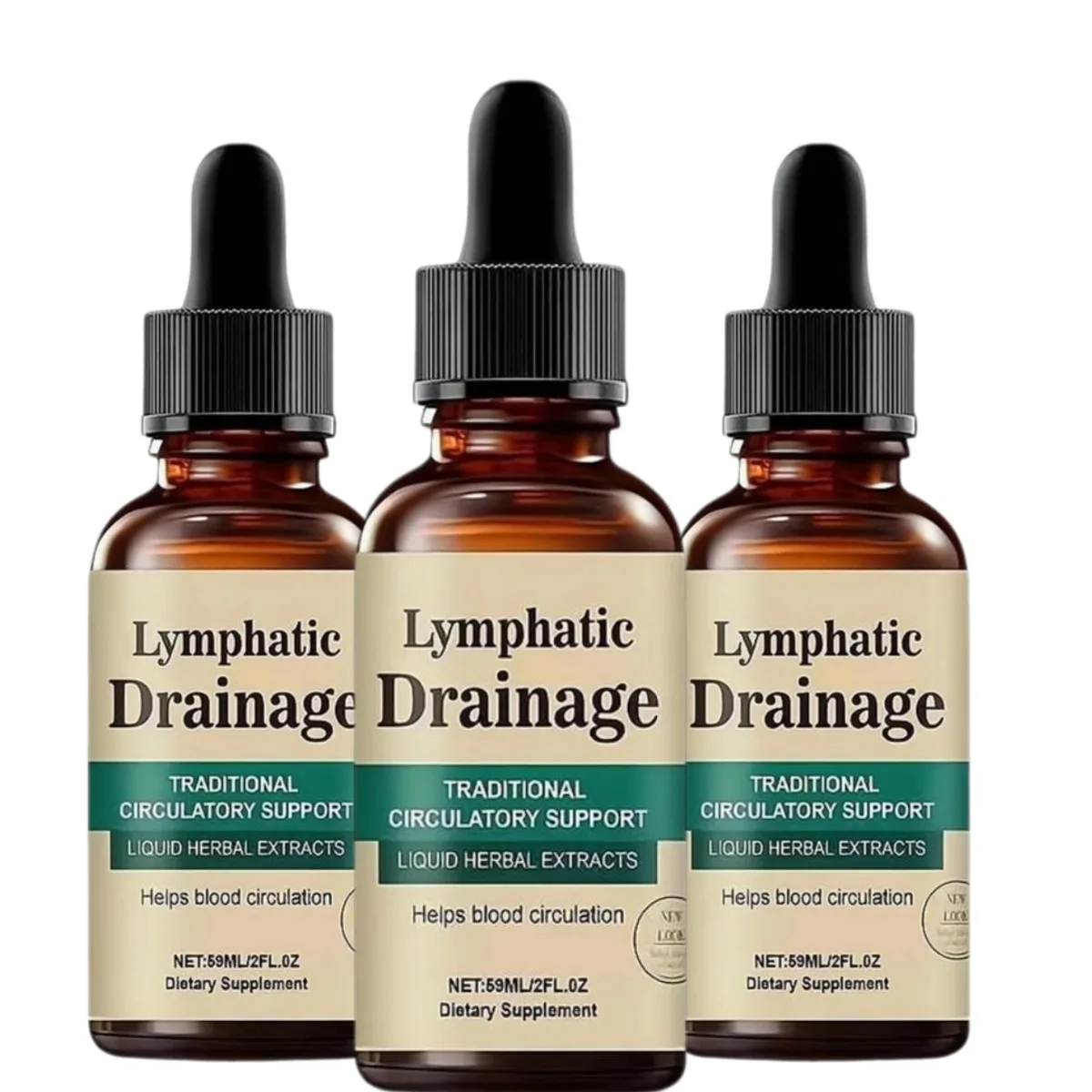 Natural Plant Lymphatic Drainage Ampoule Serum 59ml,Premium Body Care Drop For  Body Relief Circulatory Improve Swelling Support