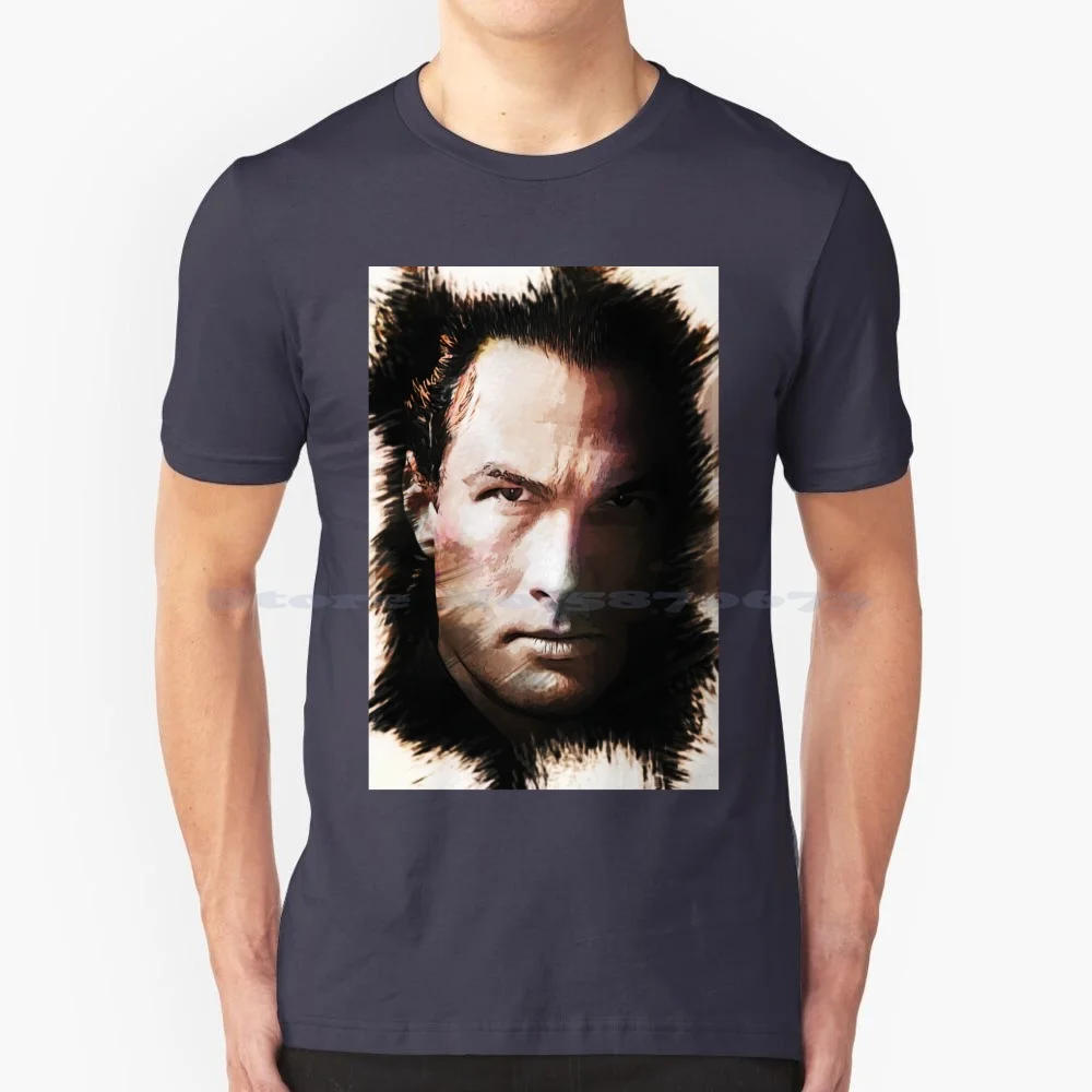 Steven Seagal-Custom Digital Artwork T Shirt 100% Cotton Tee Films Videos Actor Actress Dvd Amc Moviestar Goodyear Theatre Good