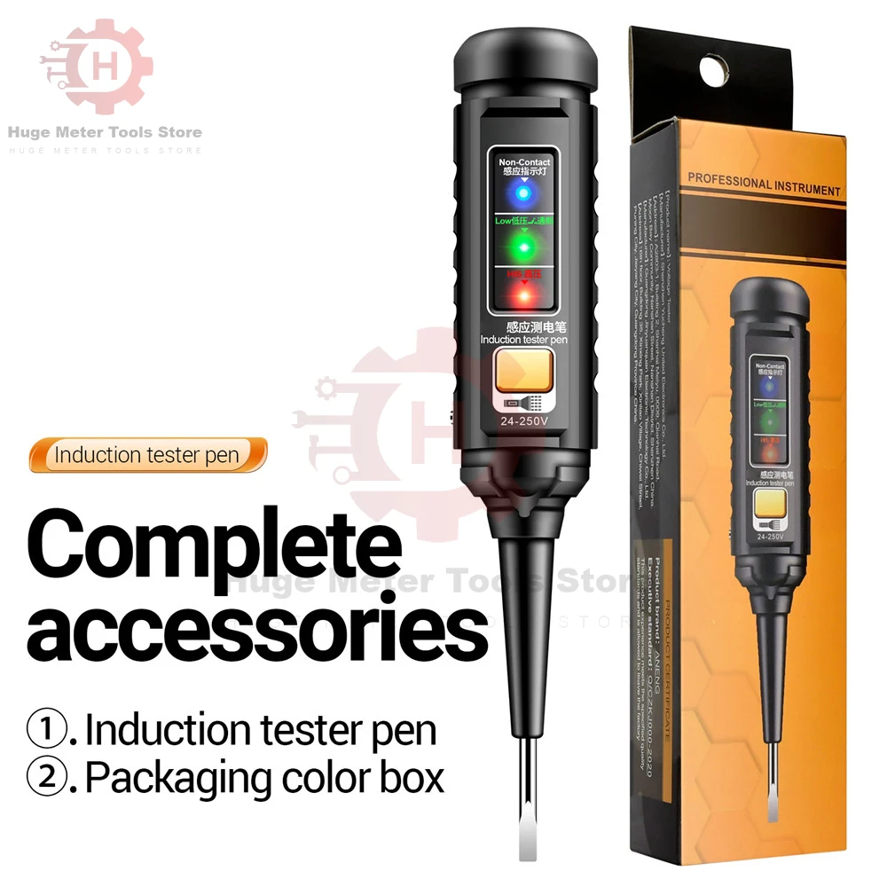 ANENG B15 AC 24V-250V Tester Pen Highlight Color Light Professional AC Voltage Detection Electrician Screwdriver Testing Tools