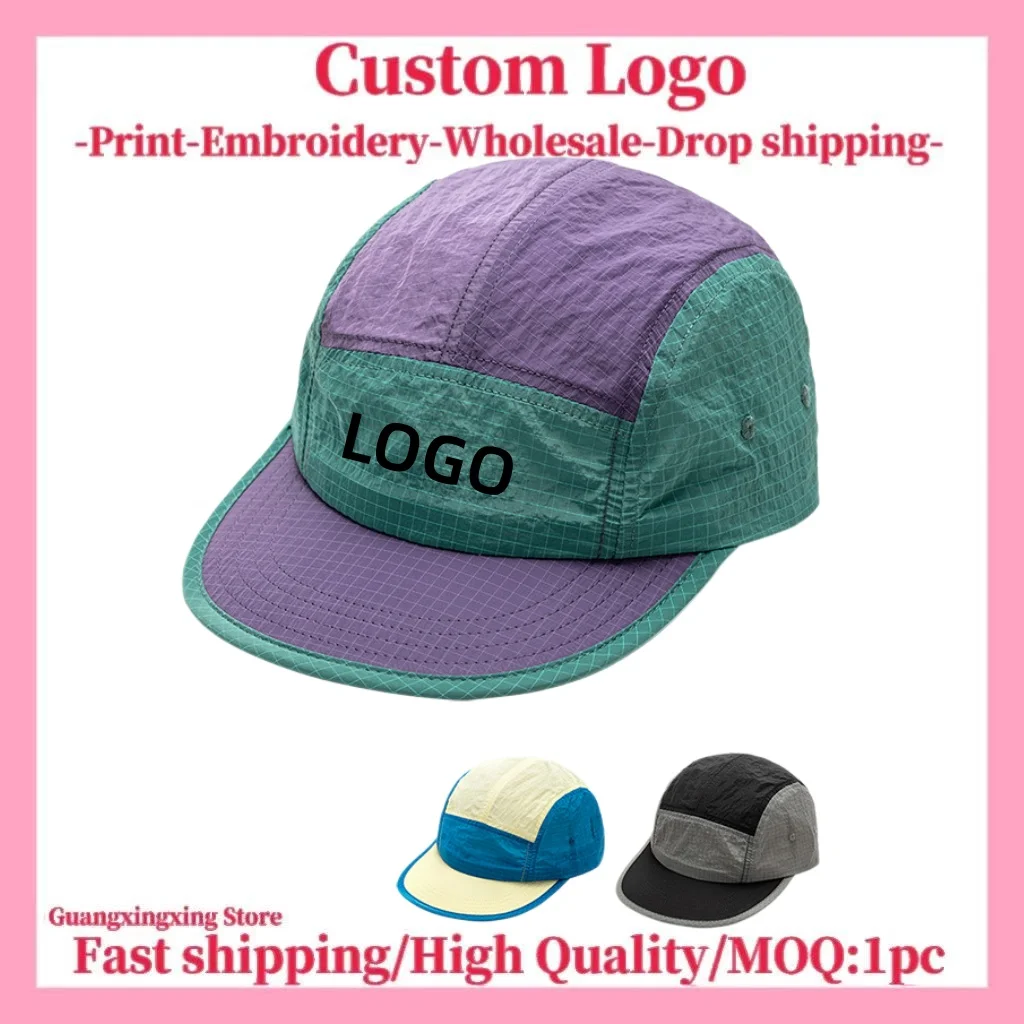 Custom Logo Retro Quick-drying Baseball Cap Unisex DIY Design Alphabet Embroidery Cap Custom Printed Cap Wholesale