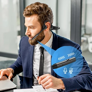 Eppfun Air Conduction Open-Ear Bluetooth-Kopfhörer, AptX-LL, Boom-Mikrofon, Stummschalttaste, Ideal für Autofahren, Anrufe, Büro – Detail 2