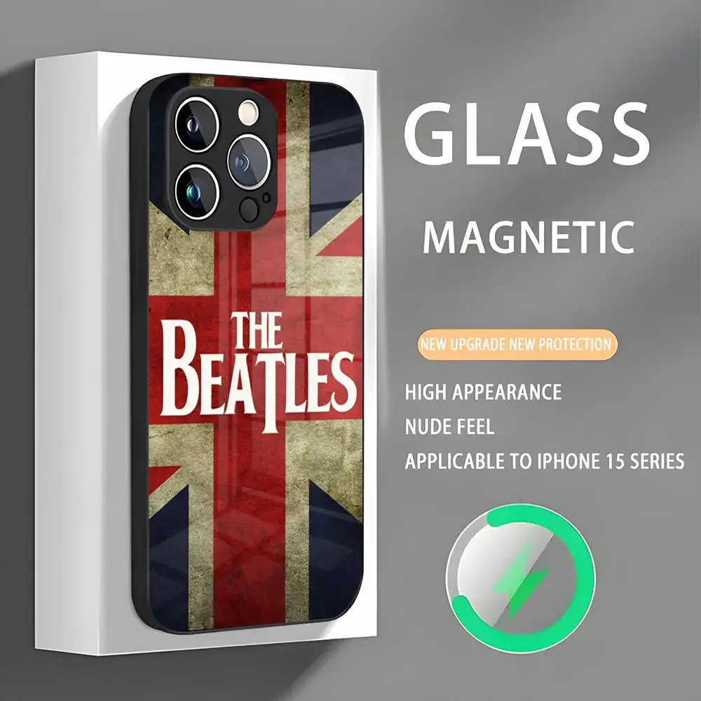 B-beatles Abbey Phone Case Iphone 16 Pro Max Case 15 14 13 12 11 X XR XS XSMAX 8 Plus Mini Pro Max Glass Magnetic Phone Case