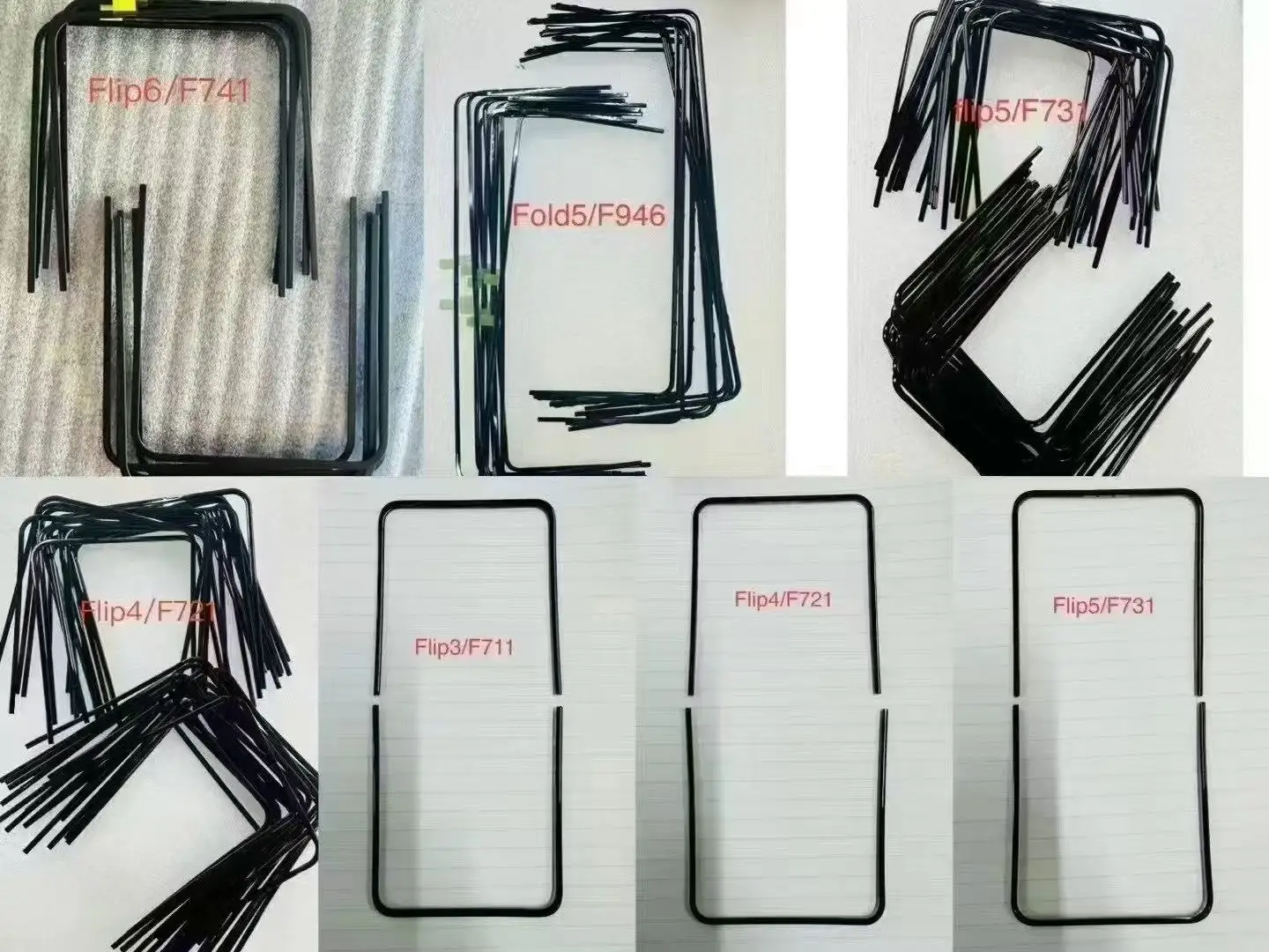 

Foldable Phone's Plastic Frame for SM Z Flip/Fold 3/4/5/6/7 F711-F766 F926-F966 Screen Bezel Bracket/Press Strip Change Repair