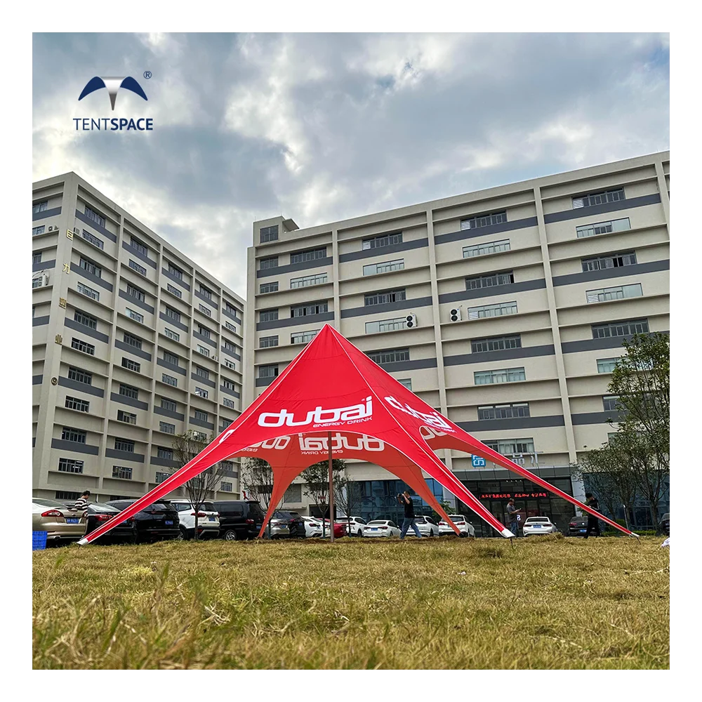 High Quality Large Outdoor Event Exhibition Trade Show Tent Star Shade Design With Oxford Cloth Material For Indoor Applications