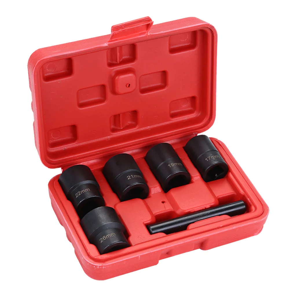 

6pcs Nut Extractor Car Repair Tools 17 26mm Bolt Sockets Rust Removers Nut Removing H Tools Damaged Screw Extractors