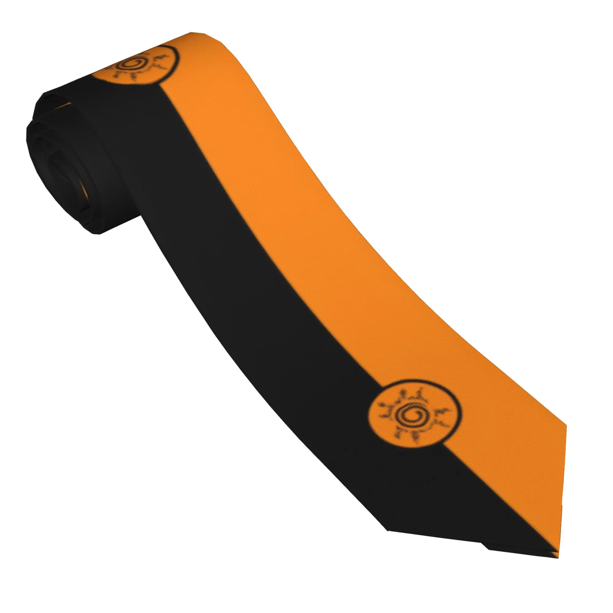 Necktie Sasukes Symbols of Uzumaki Unisex Silk Polyester 8 cm Neck Ties  for Men Daily Wear Gravatas Wedding Cosplay Props