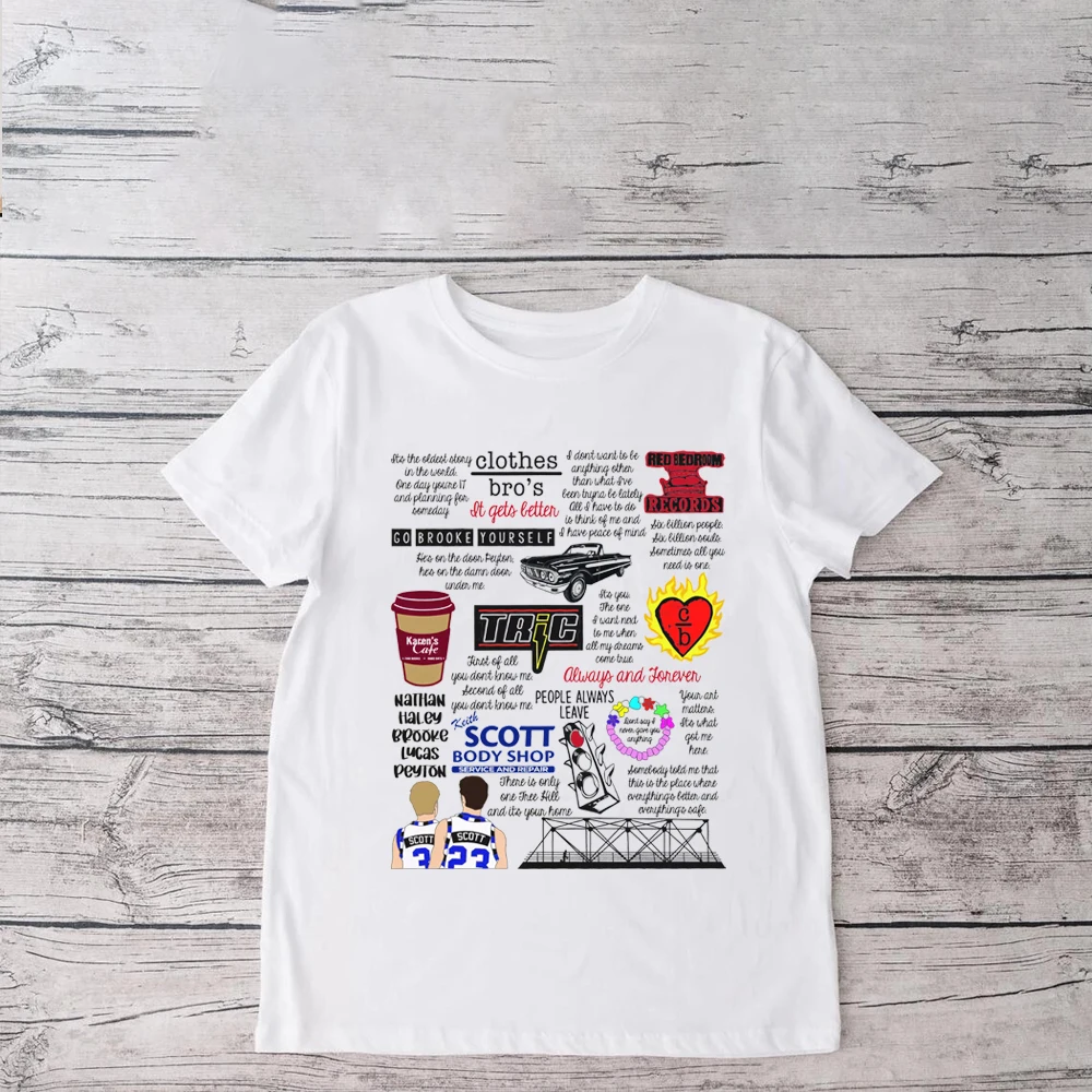 Keith Scott body shop OTH collage shirt unisex Pop culture shirt Hill shirt Keith One Tree Hill Inspired TV Theme T-Shirt