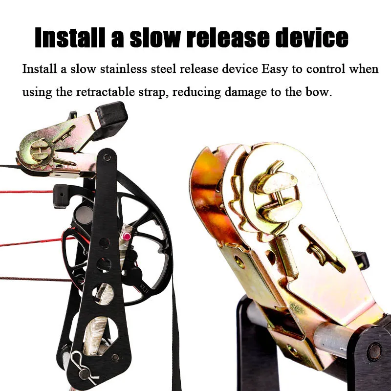 Compound Bow Opener Archery Bow Press String Changer Adjust Tools Aluminum Alloy Portable Bow Press Vise Full Split Ratchet-Loc