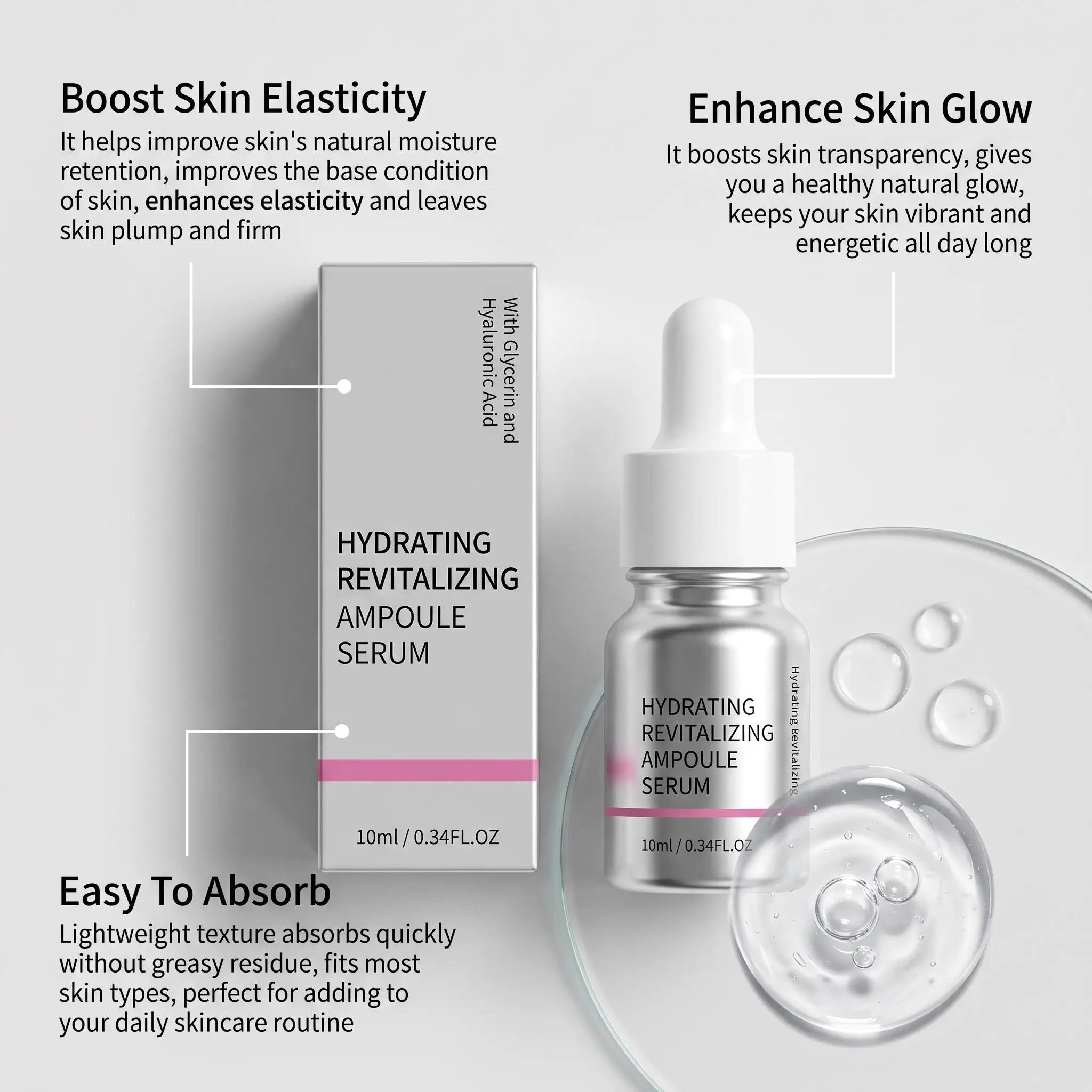 100% Volufiline Ampoule Serum Skin Care Booster For Face & Body,| Hydrate Plumping Improves Fine Lines Elevated Face Resilience