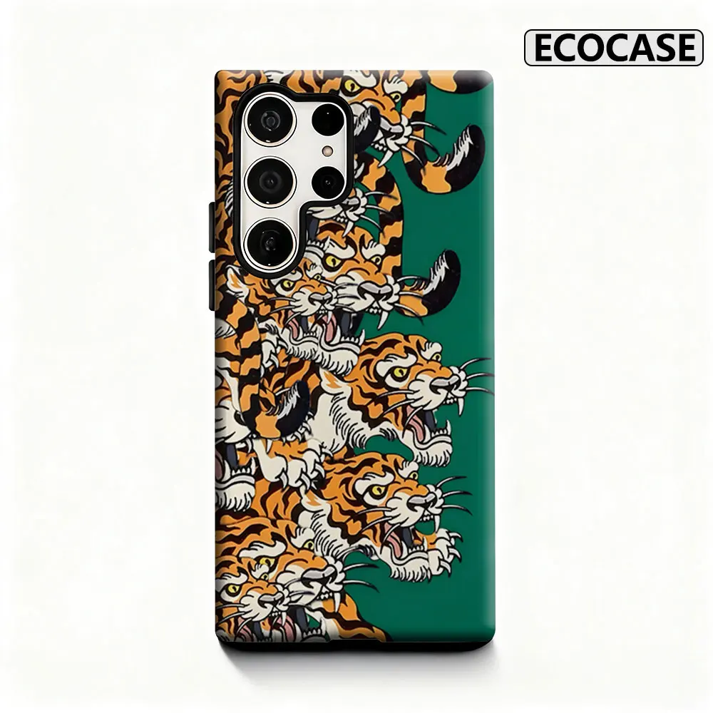 Tiger Horde Phone Case for Samsung Galaxy S26 S25 Ultra S24 S23 Ultra Plus Shockproof Double layer tough Back Cover