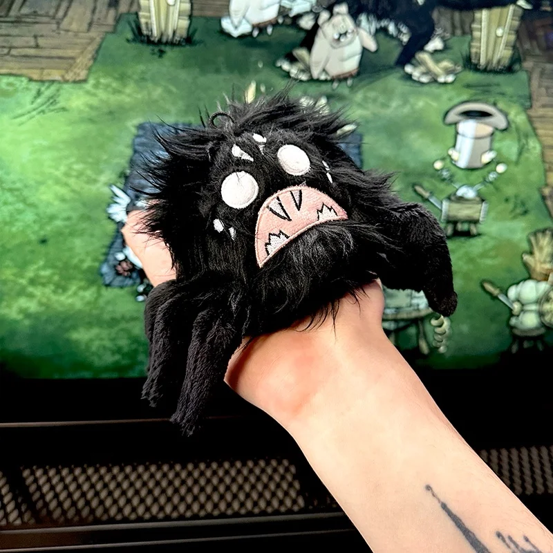 Novo não starve glommer aranha preta gaming periférico bonito pingente de pelúcia crianças decoração presentes aniversário para fãs brinquedo