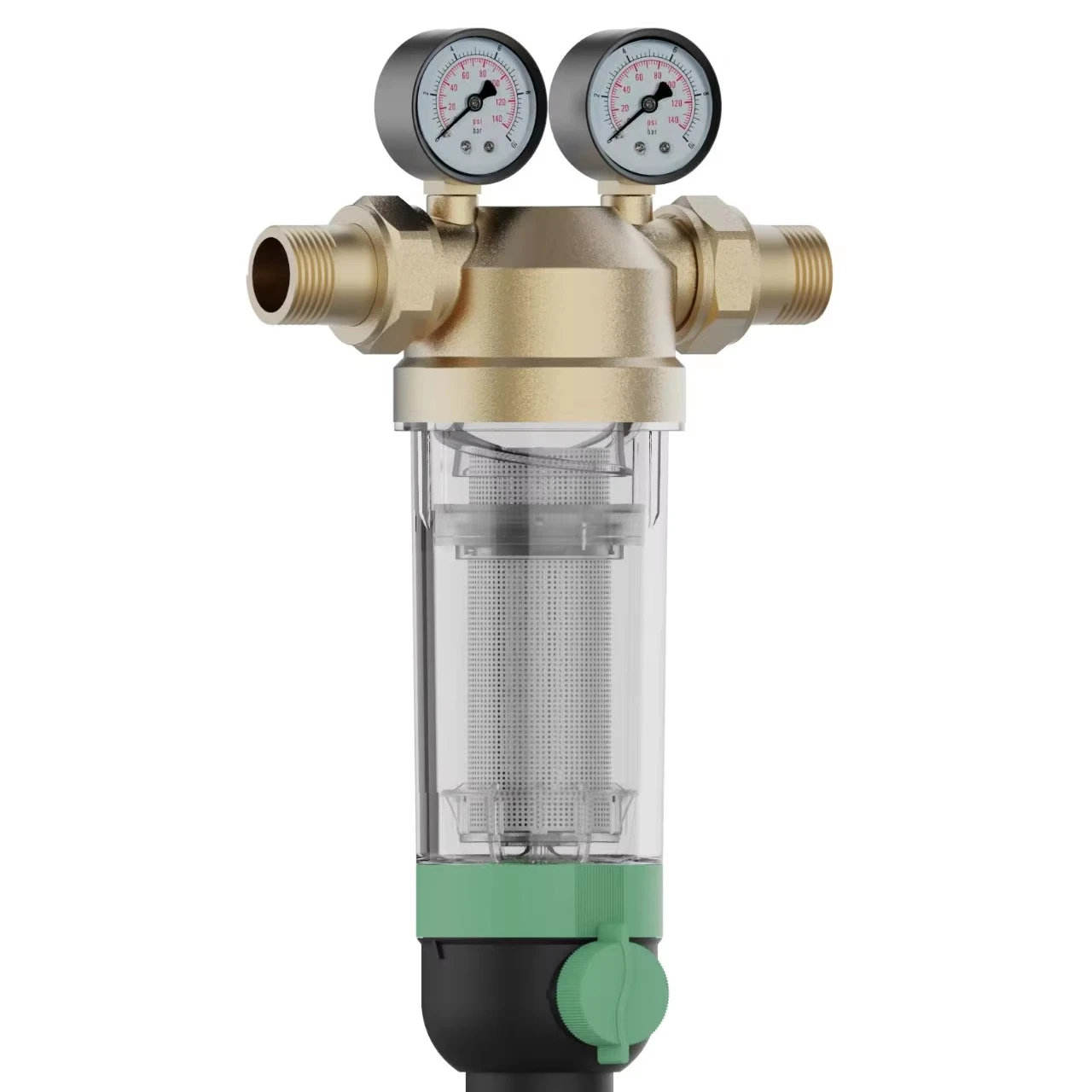 Industrial grade 50 micron brass water filter stainless steel mesh pre-filter explosion-proof household