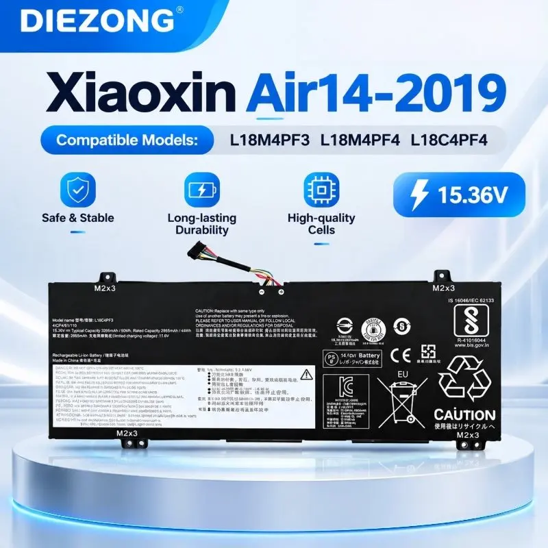 L18M4PF3 L18M4PF4 L18C4PF4 Replacement Laptop Battery for Lenovo IdeaPad Air14‑2019 Durable Stable Performance Notebook Battery