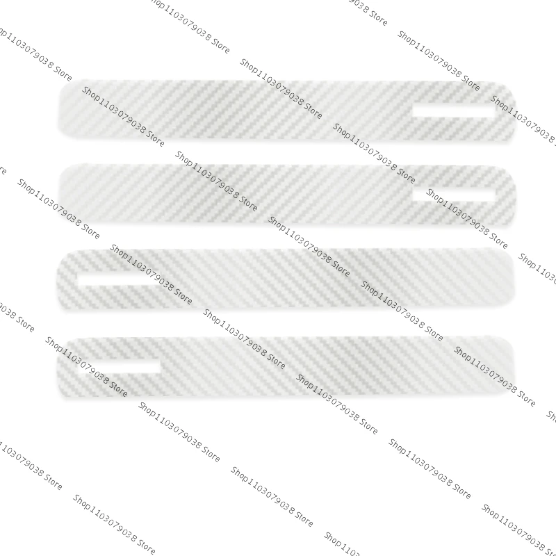 ل Polestar 2 2021 2022 2023 مقبض الباب الداخلي ملصق أسود ألياف الكربون مقبض الباب إطار غطاء حماية ملصق